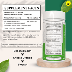 Bloofah Coriander Leaf Extract Capsules 500mg | Pure Coriander (Coriandrum sativum) Leaf Powder Extra Stength 5000mg Per Serving | Rich Vitamin A & C | Natural Body Cleansing & Detox - Bloofah